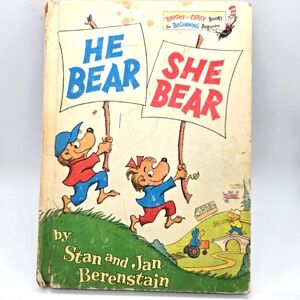 Berenstain Bears He Bear She Bear Vintage Children's Book